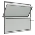 Basculante Vidro Boreal Alumínio Brilhante 40x40cm Proex