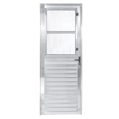 Porta Postigo Vidro Boreal Alumínio Brilhante 210x80cm Direita Proex