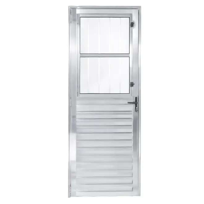 Porta Postigo Vidro Boreal Alumínio Brilhante 210x80cm Esquerda Proex