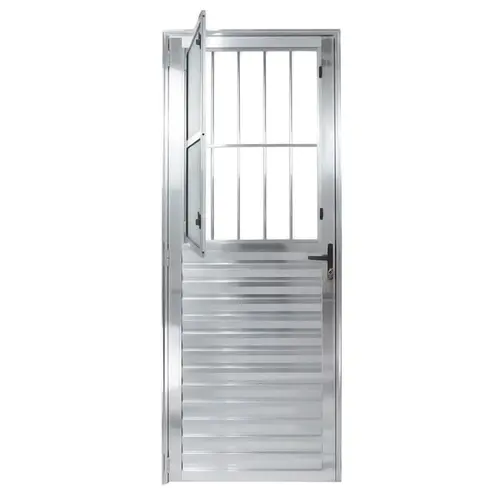 Porta Postigo Vidro Boreal Alumínio Brilhante 210x80cm Esquerda Proex