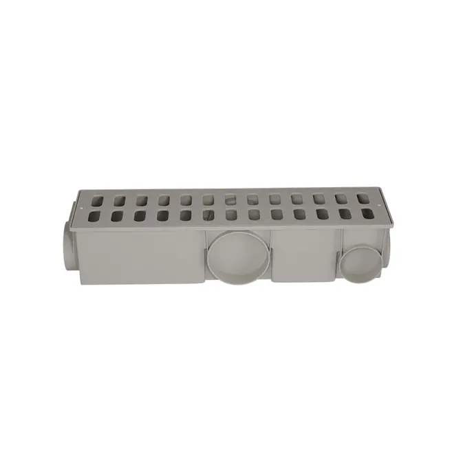 Caixa Coletora Modular c/Grelha 15X50cm Cinza Estrela