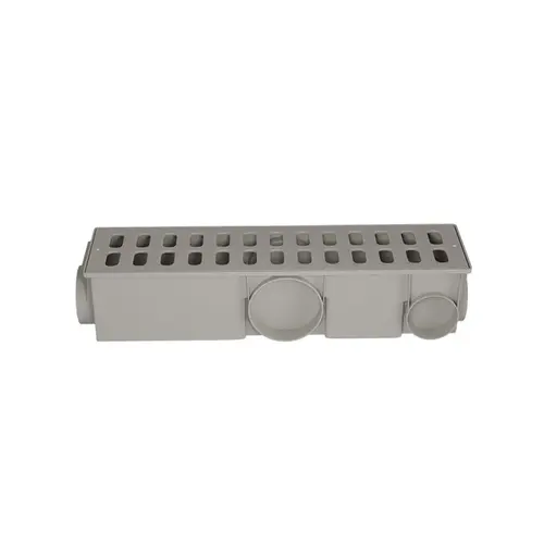 Caixa Coletora Modular c/Grelha 15X50cm Cinza Estrela