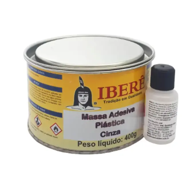 Massa Plástica 400g Cinza com Catalisador Iberê