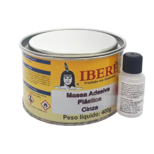 Massa Plástica 400g Cinza com Catalisador Iberê