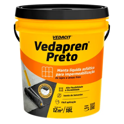 VEDAPREN PRETO - MANTA ASFALTICA 18L VEDACIT